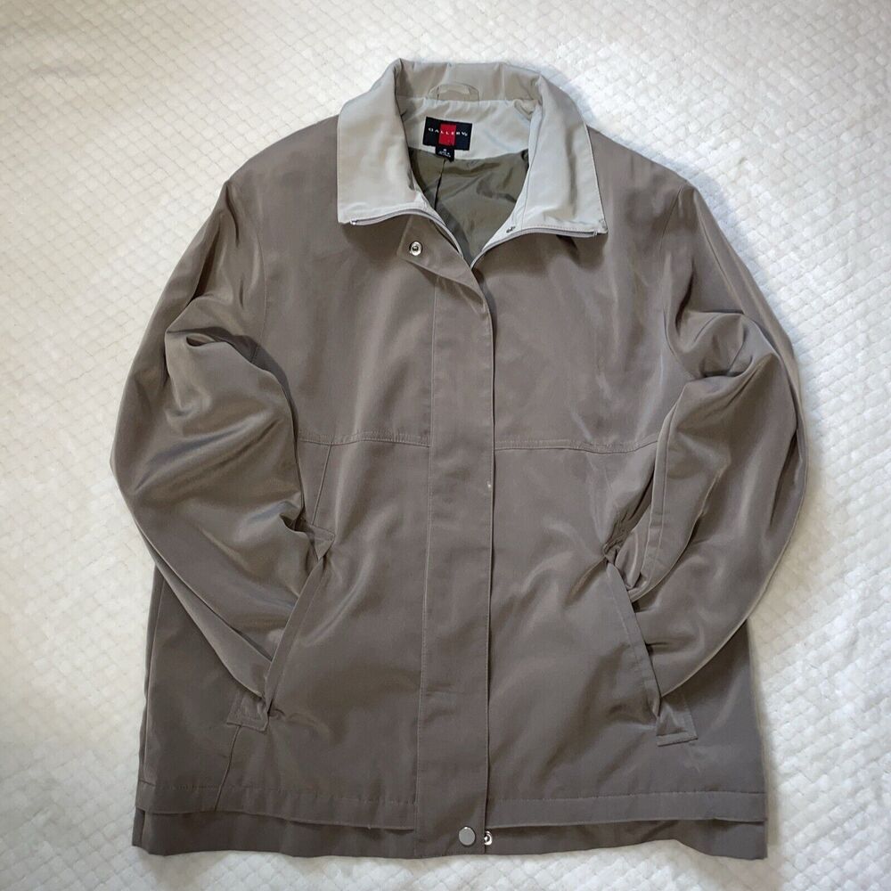 Gallery Men's Light Jacket Size Medium Utility Tan Brown Casual Everyday Layer